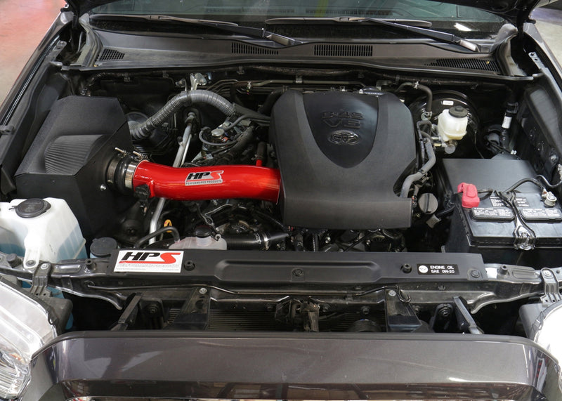 HPS Performance Air Intake - 2016-2023 Toyota Tacoma 3.5L V6 - Red (827-595R)