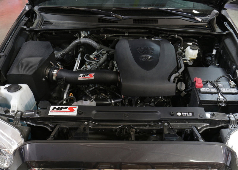 HPS Performance Air Intake - 2016-2023 Toyota Tacoma 3.5L V6 - Black (827-595WB)
