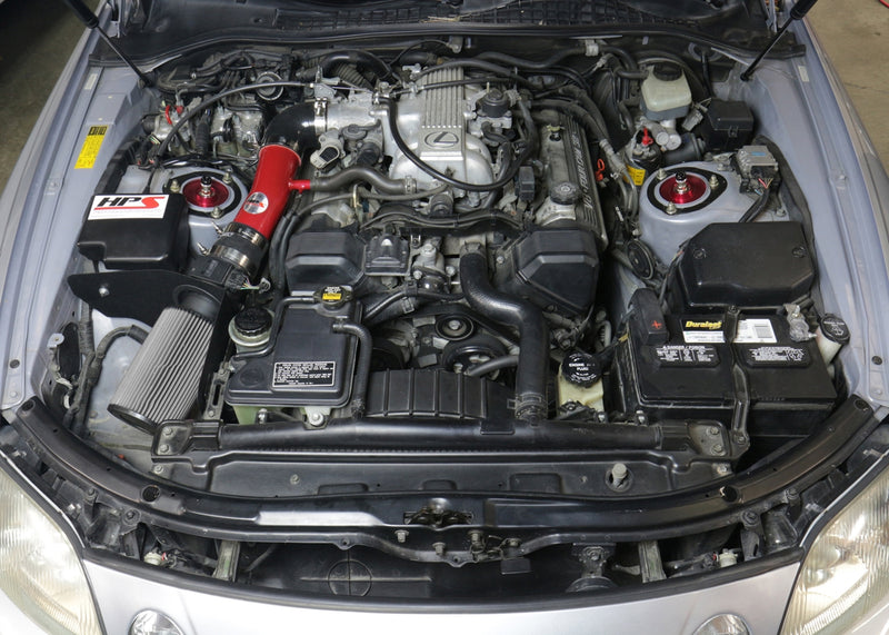 HPS Performance Air Intake - 1996-1997 Lexus SC400 4.0L V8 - Red (827-596R)
