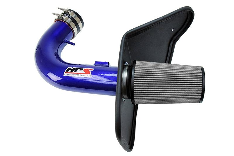 HPS Performance Air Intake - 2010-2015 Chevy Camaro SS 6.2L V8 - Blue (827-607BL)