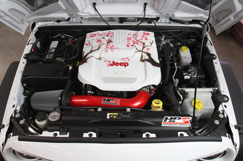 HPS Performance Air Intake - 2012-2018 Jeep Wrangler 3.6L V6 - Black (827-664WB)