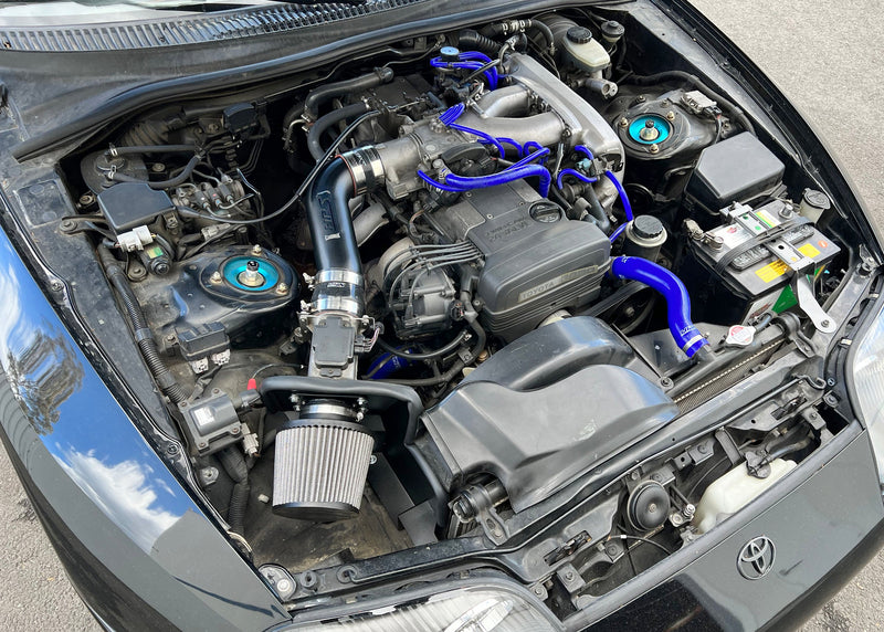 HPS Performance Air Intake - 1993-1996 Toyota Supra 3.0L Non Turbo 2JZGE - Black (827-715WB)