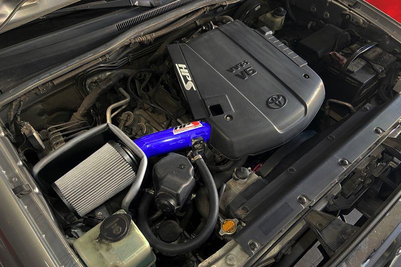HPS Performance Air Intake - 2012-2015 Toyota Tacoma 4.0L V6 - Blue (827-718BL)
