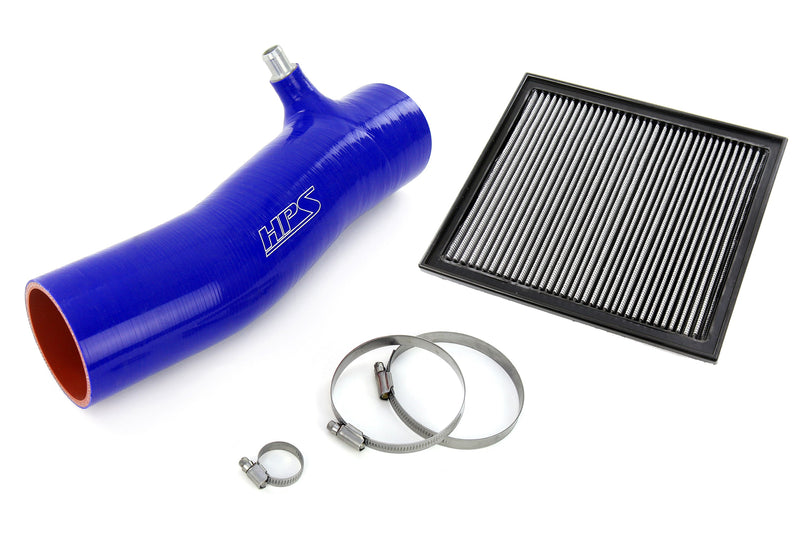 HPS Performance Air Intake - 2016-2023 Toyota Tacoma 3.5L V6 equipped with TRD Performance Upper Air Box - Blue (827-723BL)