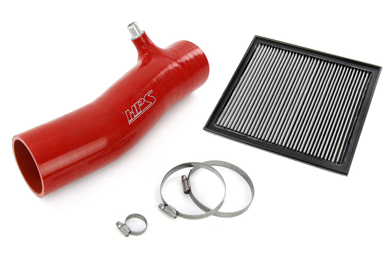 HPS Performance Air Intake - 2016-2023 Toyota Tacoma 3.5L V6 equipped with TRD Performance Upper Air Box - Red (827-723R)