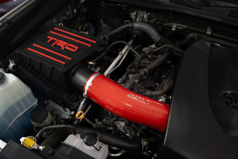 HPS Performance Air Intake - 2016-2023 Toyota Tacoma 3.5L V6 equipped with TRD Performance Upper Air Box - Red (827-723R)