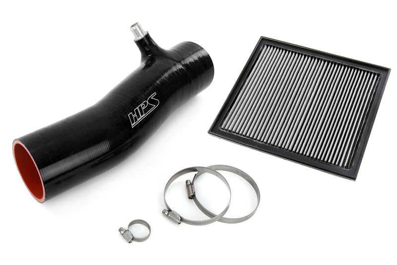 HPS Performance Air Intake - 2016-2023 Toyota Tacoma 3.5L V6 equipped with TRD Performance Upper Air Box - Black (827-723WB)