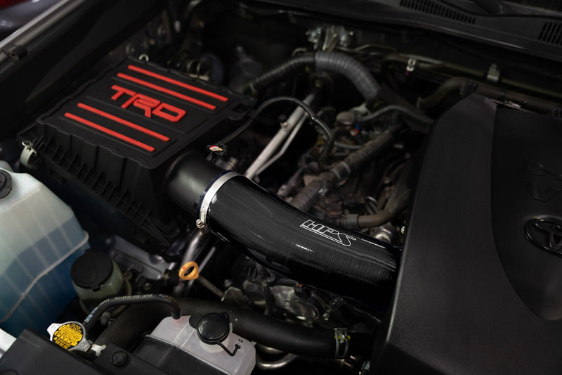 HPS Performance Air Intake - 2016-2023 Toyota Tacoma 3.5L V6 equipped with TRD Performance Upper Air Box - Black (827-723WB)