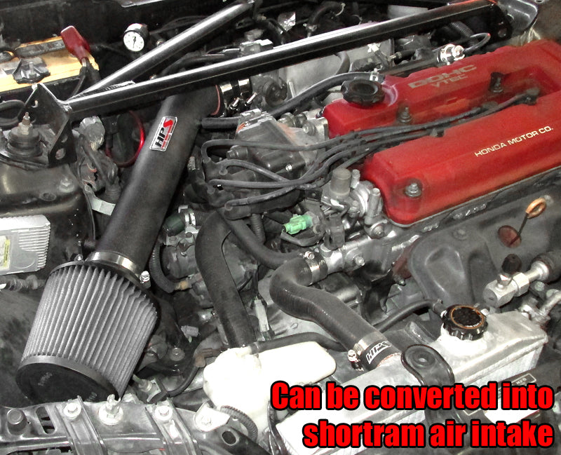 HPS Performance Air Intake - 1992-1995 Honda Civic SOHC D Series / DOHC B Series - Black (837-110WB)
