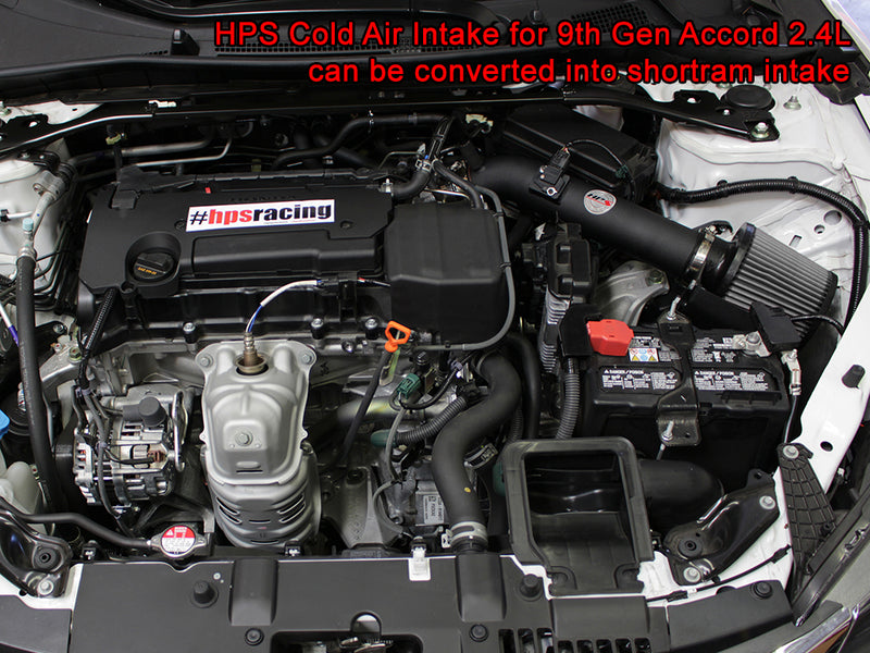 HPS Performance Air Intake - 2013-2017 Honda Accord 2.4L - Black (837-555WB)