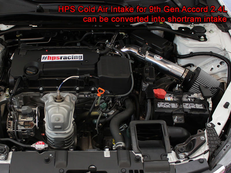 HPS Performance Air Intake - 2013-2017 Honda Accord 2.4L - Polished (837-555P)