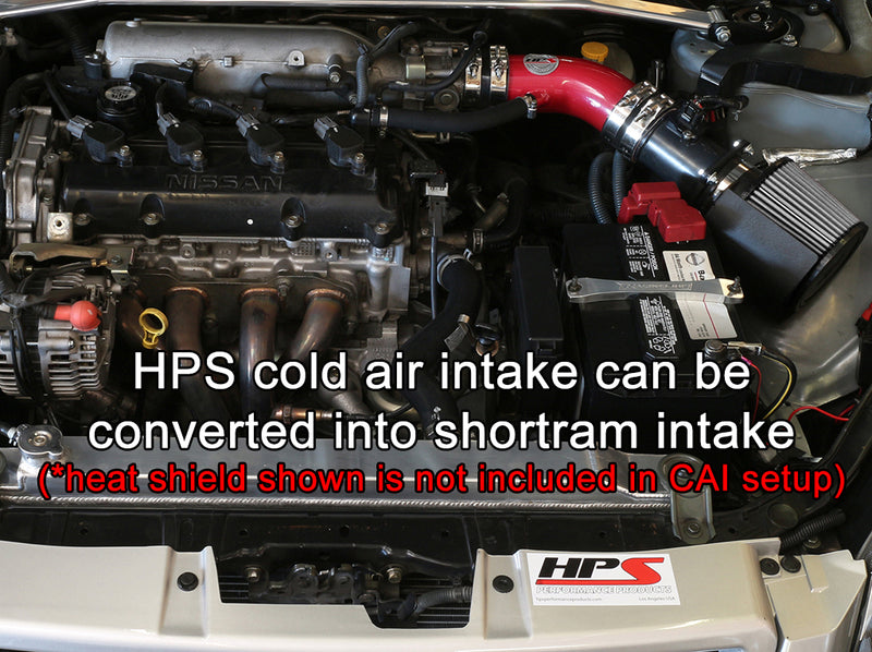 HPS Performance Air Intake - 2002-2006 Nissan Altima 2.5L 4Cyl - Red (837-570R)