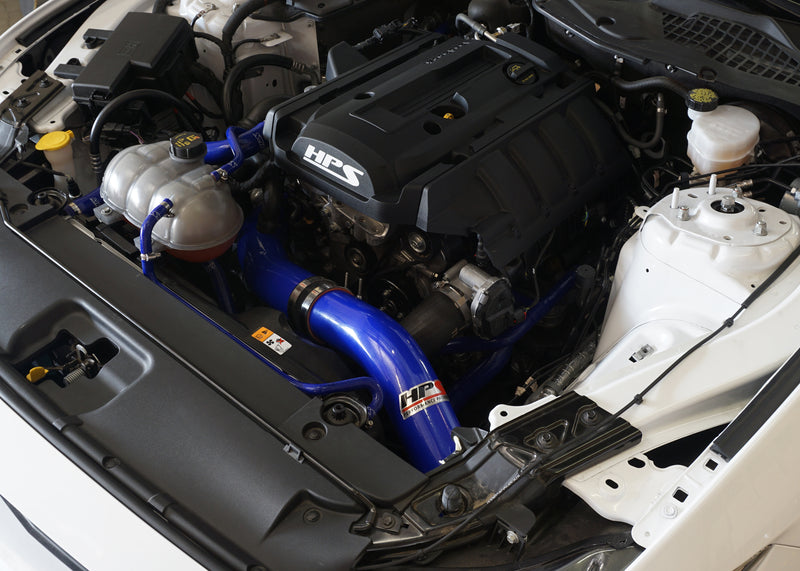 HPS Performance Air Intake - 2015-2020 Ford Mustang Ecoboost 2.3L Turbo - Blue (837-575BL)