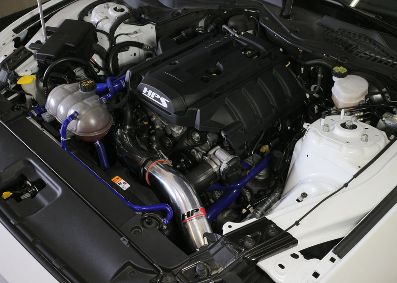HPS Performance Air Intake - 2015-2020 Ford Mustang Ecoboost 2.3L Turbo - Polished (837-575P)