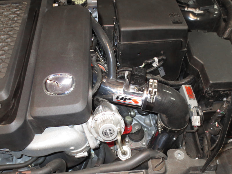 HPS Performance Air Intake - 2007-2013 Mazda Mazdaspeed 3 2.3L Turbo - Polished (837-601P)