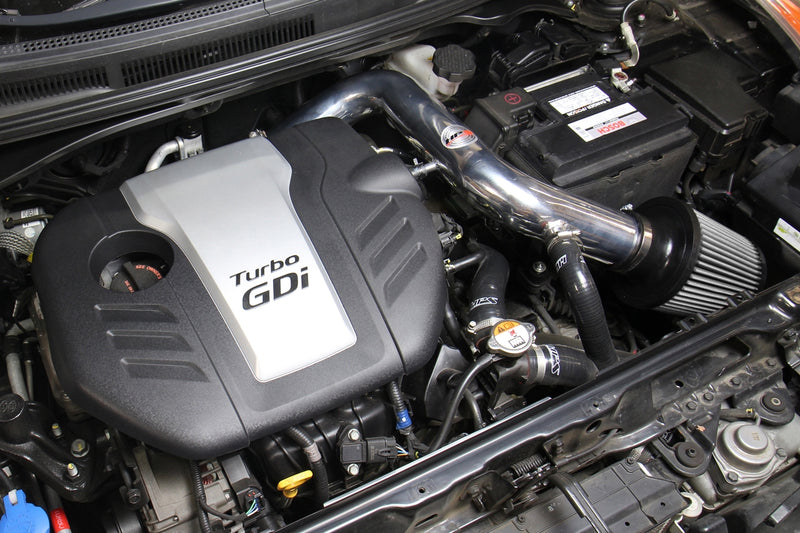 HPS Performance Air Intake - 2013-2017 Hyundai Veloster 1.6L Turbo - Polished (837-605P)