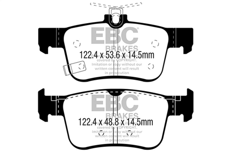 EBC 2016+ Honda Civic Coupe 1.5L Turbo Greenstuff Rear Brake Pads