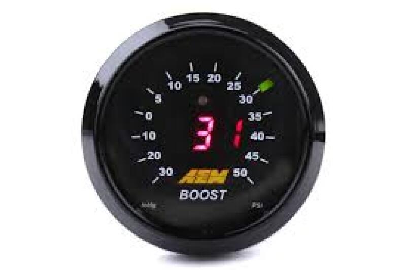 AEM 52mm Boost Digital Gauge -30-50psi