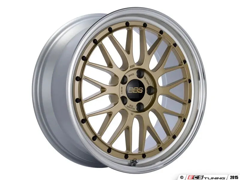 BBS LM 19x8.5 5x120 ET32 Diamond Gold Center Diamond Cut Lip Wheel -82mm PFS/Clip Required