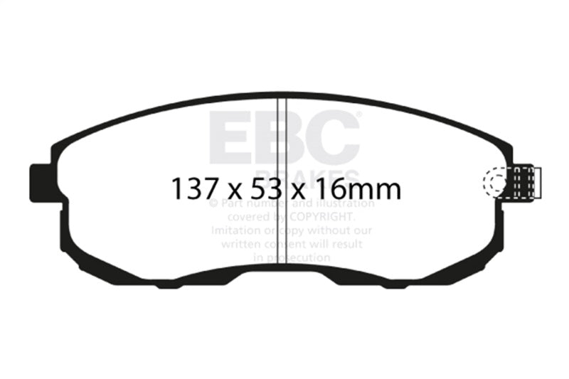 EBC 02-03 Infiniti G20 2.0 Redstuff Front Brake Pads