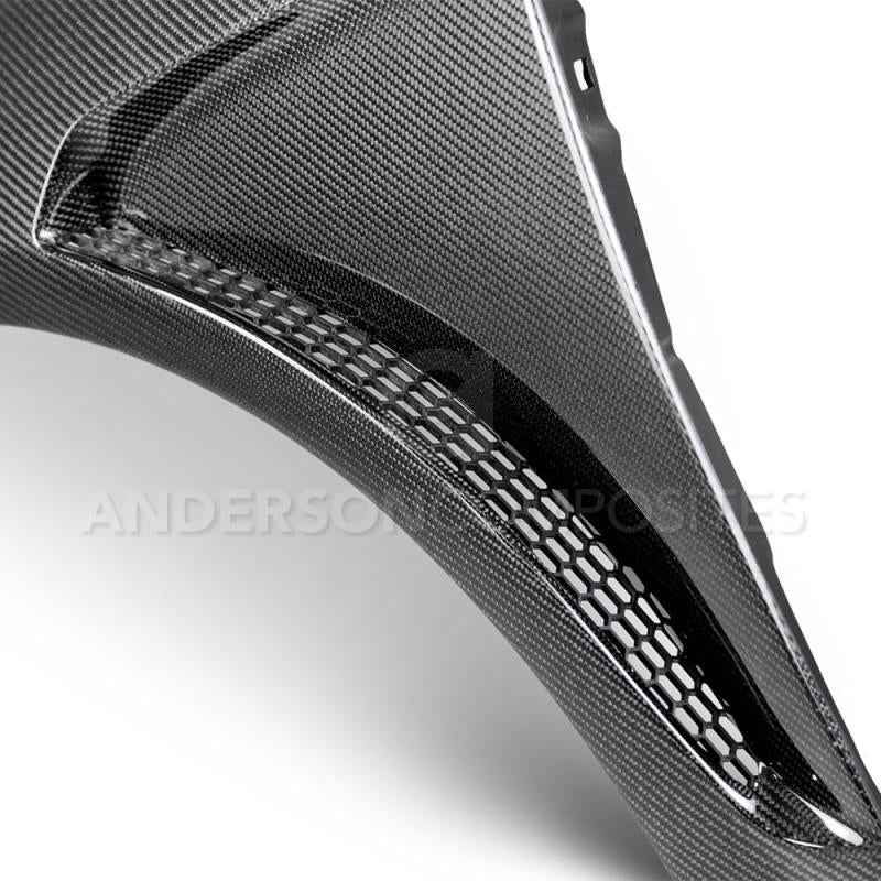 Anderson Composites 2016+ Focus Type-GR Vented Carbon Fiber Fenders .04in Wider (Pair)