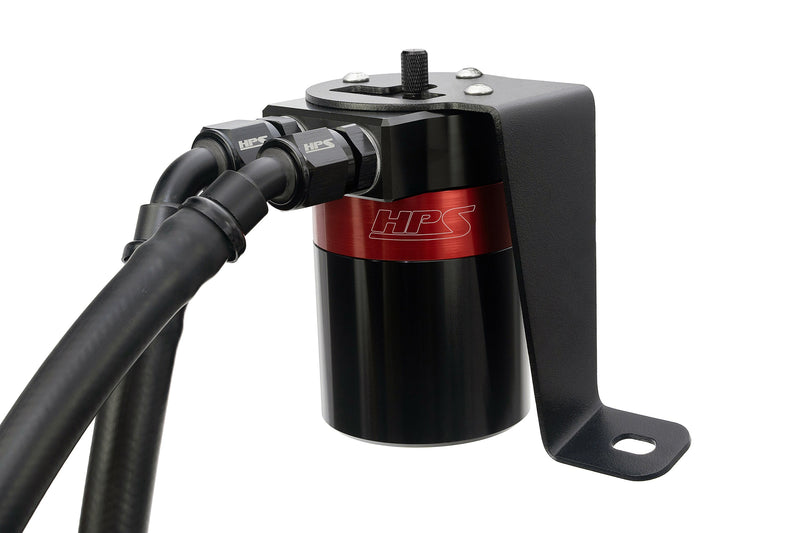 HPS Oil Catch Can - 2017-2021 Subaru WRX STI 2.5L Turbo - Black (860-008)