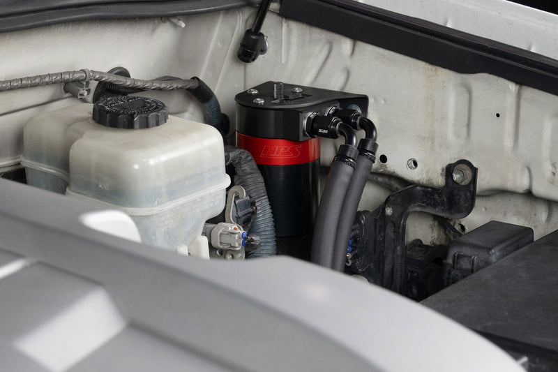 HPS Oil Catch Can - 2003-2009 Lexus GX470 4.7L V8 - Black (860-019)