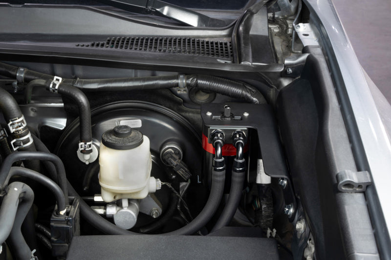 HPS Oil Catch Can - 2016-2023 Toyota Tacoma 3.5L V6 - Black (860-021)