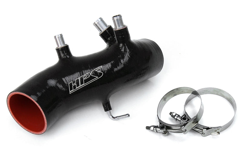 HPS Silicone Air Intake Hose - 1986-1992 Toyota Supra 7MGTE Turbo - Black (87-17882-BLK)