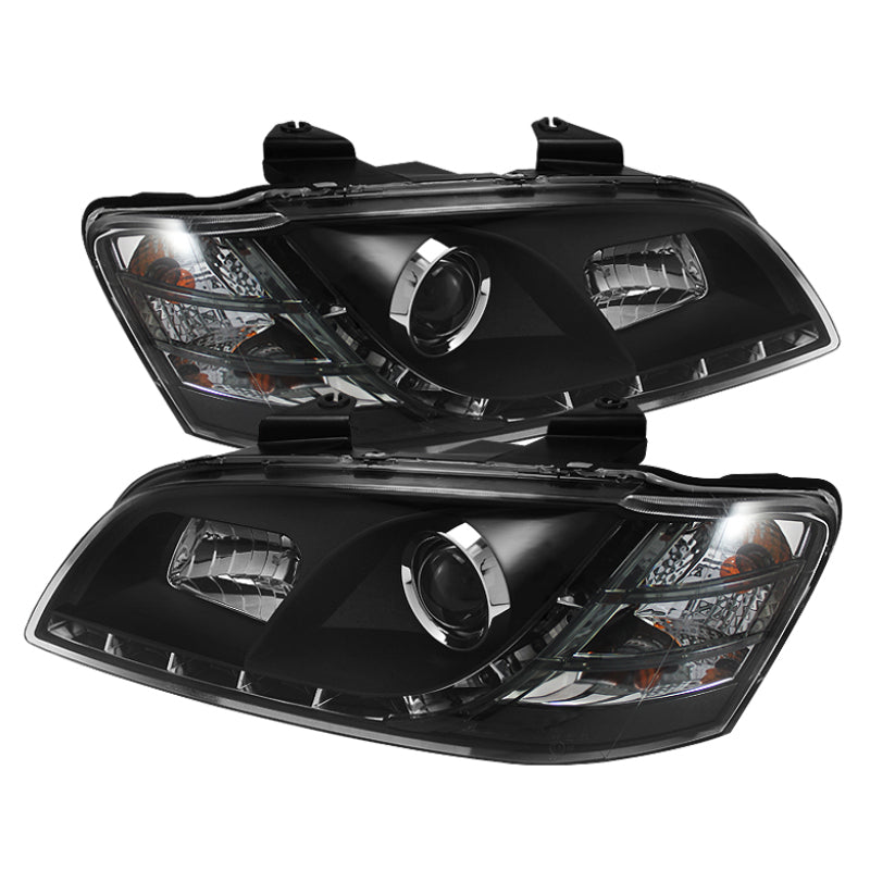 Spyder Pontiac G8 08-09 Projector Headlights DRL Black High H1 Low H7 PRO-YD-PG808-DRL-BK