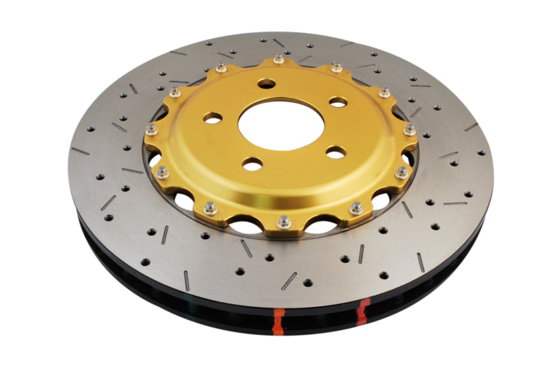 DBA Nissan Skyline (Various) Front Drilled & Slotted 5000 Series 2-Pc Rotor Assembled w/ Gold Hat