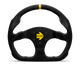 Momo MOD30 Steering Wheel 320 mm -  Black Suede/Black Spokes/1 Stripe