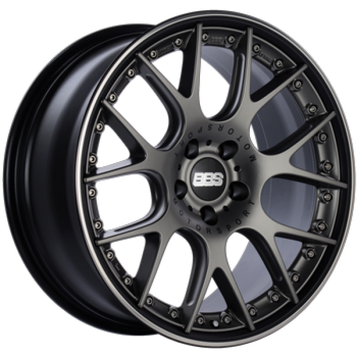 BBS CH-RII 21x10.5 5x112 ET17 CB66.5 Platinum Center Black Rim w/ SS Rim Prot Wheel -82mm PFS Req