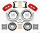 Wilwood AERO6 Front Hat Kit 14.00 Drilled Red 1999-2012 Subaru WRX w/Lines