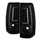 xTune Chevy Silverado 1500-2500-3500 03-06 C-Shape LED Tail Lights Black ALT-ON-CS03-G2-LED-BK