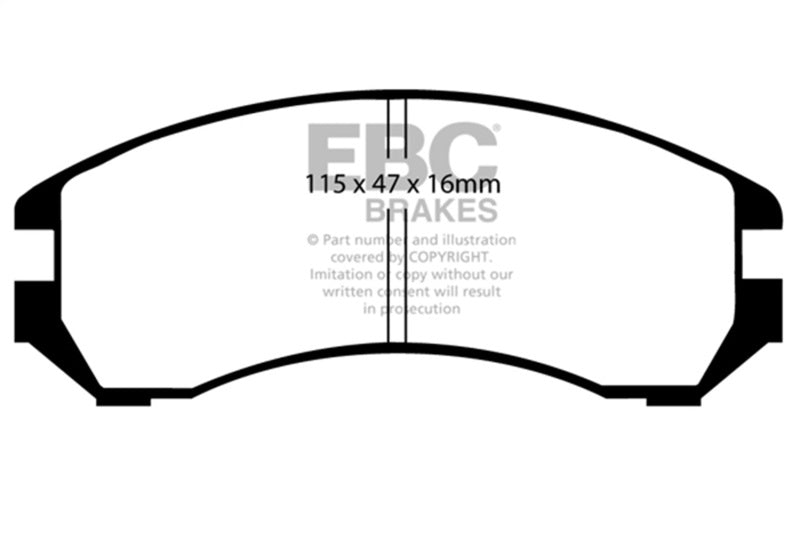 EBC 86-87 Nissan Pulsar NX 1.6 SE Greenstuff Front Brake Pads