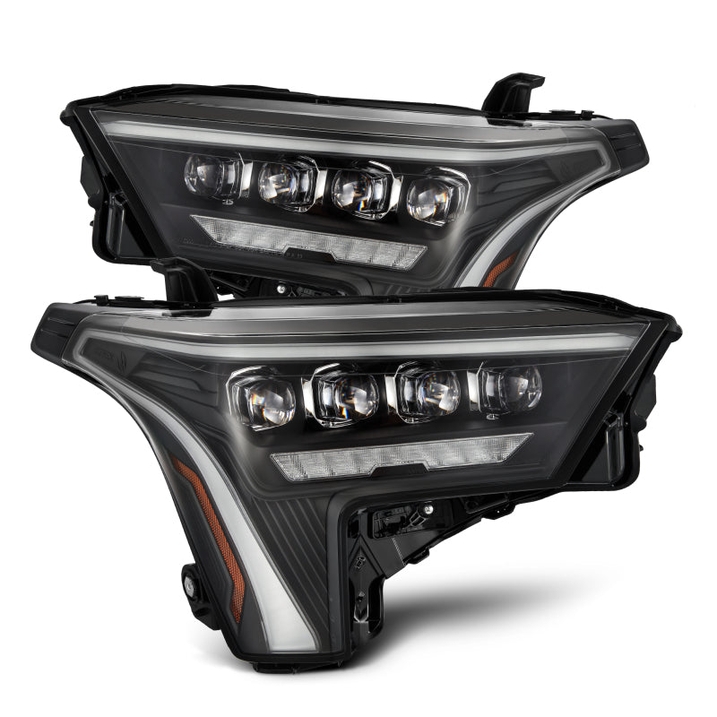 AlphaRex 22-23 Toyota Tundra NOVA-Series Headlights Black w/White DRL - Req 810029 OR 810030