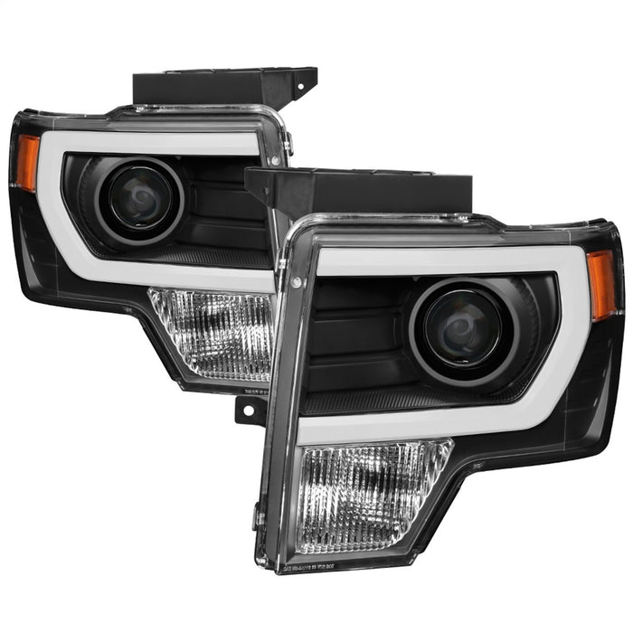 xTune Ford F-150 09-14 Projector Headlights - Light Bar DRL - Chrome PRO-JH-FF15009-LBDRL-C