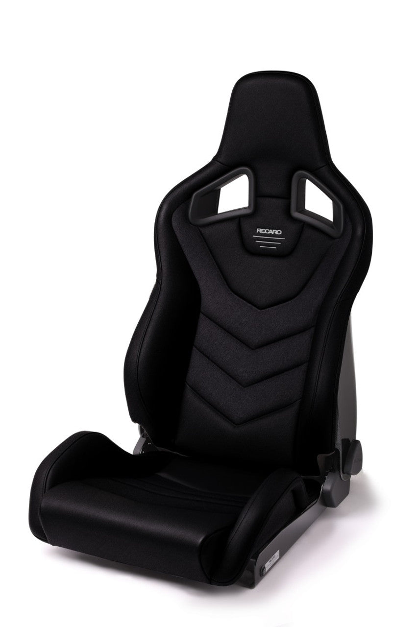 Recaro Sportster CS Lifestyle Seat - Black Vinyl/Blue Suede (Includes Pedestal Base/250lb Max)