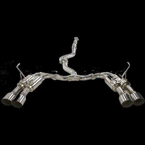 Invidia 11-14 Subaru WRX/STI Sedan Gemini/R400 Single Layer Quad Stainless Steel Tip Catback Exhaust