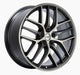 BBS 18x10.5 / 5x120 ET25 82mm PFS Ring/Clip Required - Metallic Black Subtle Blue Flake