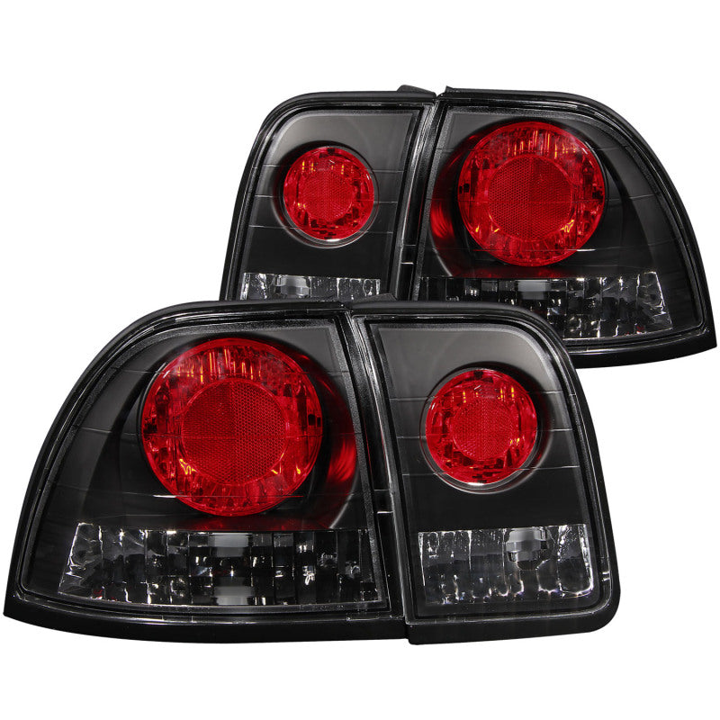 ANZO 1996-1997 Honda Accord Taillights Black