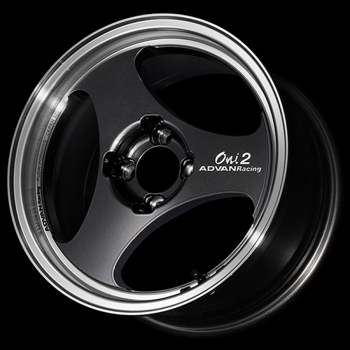 Advan ONI2 15x5.5 / +45 Offset / 4x100 / 63mm Bore / Machining and Black Gunmetallic