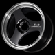 Advan ONI2 15x5.5 / +45 Offset / 4x100 / 63mm Bore / Machining and Black Gunmetallic