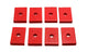 Energy Suspension Pad - Firm - 2-7/16in L x 1-5/8in W x 15/32in ID x 1/2in H - Red