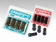 Rays 17 Hex Racing Nut 12x1.25 (Open End) (Red Seat) - Black (2 Pieces)