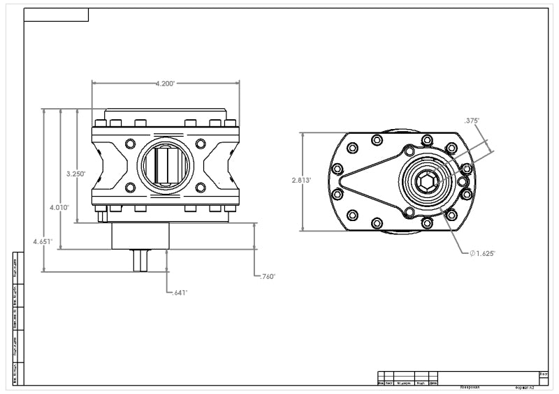 Aeromotive Spur Gear Fuel Pump - 3/8in Hex - .750 Gear - 16gpm