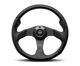 Momo Jet Steering Wheel 350 mm -  Black AirLeather/Black Spokes