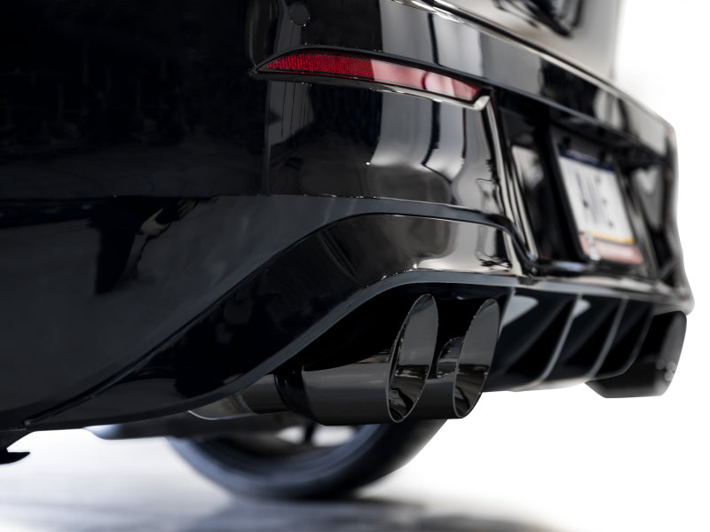 AWE MK8 Volkswagen Golf R 3in Track Edition Quad Exhaust - Diamond Black Tips