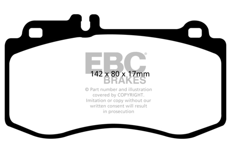 EBC 10+ Mercedes-Benz E350 3.5 AMG Sport Package Redstuff Front Brake Pads